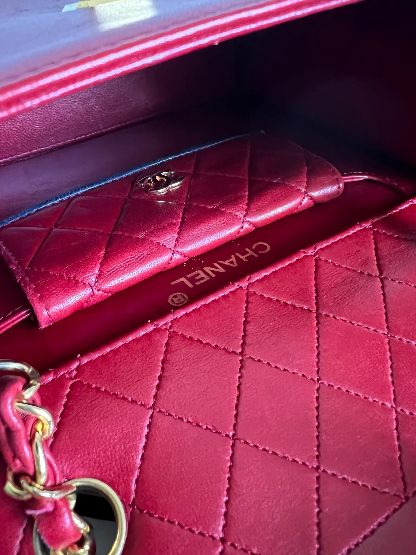 Chanel Trapezoid 2.55 Bi-Colour Red and Navy Set - Full Set