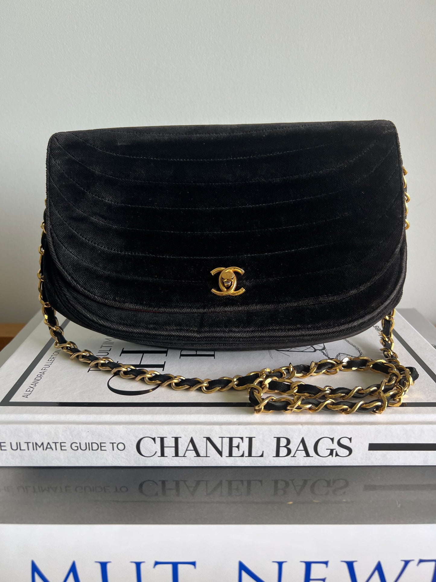 Chanel Velvet Half Moon Flap