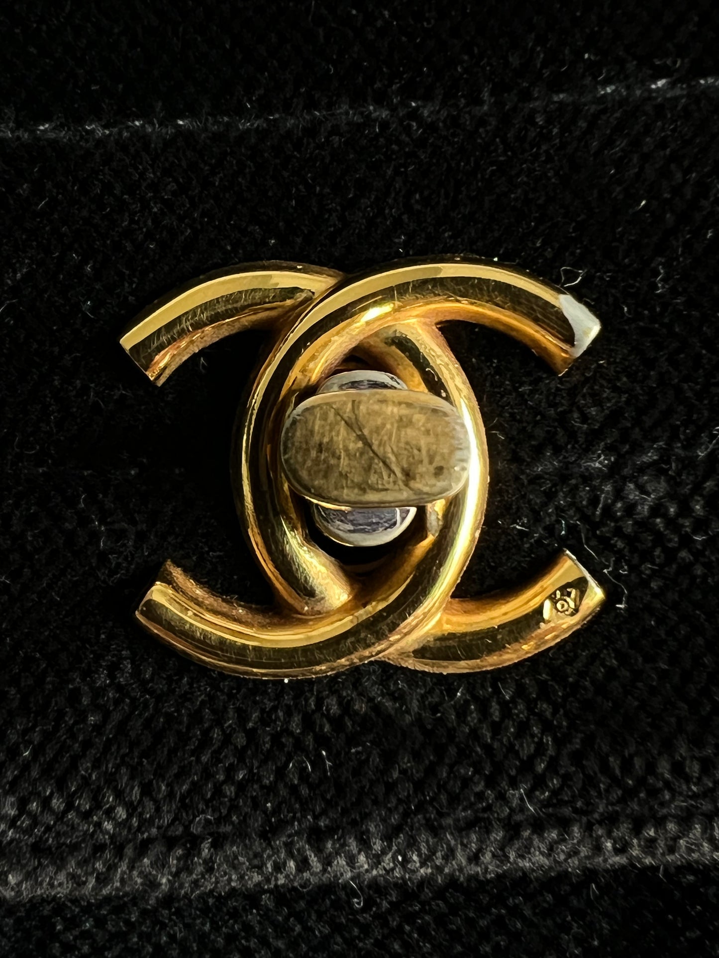 Chanel Velvet Half Moon Flap