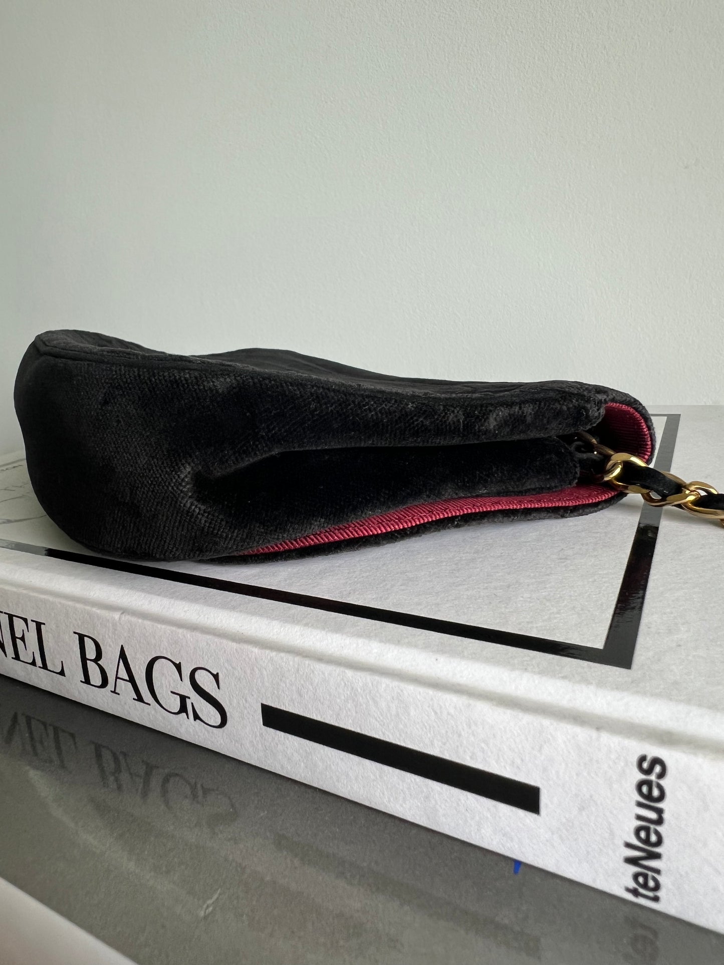 Chanel Velvet Half Moon Flap