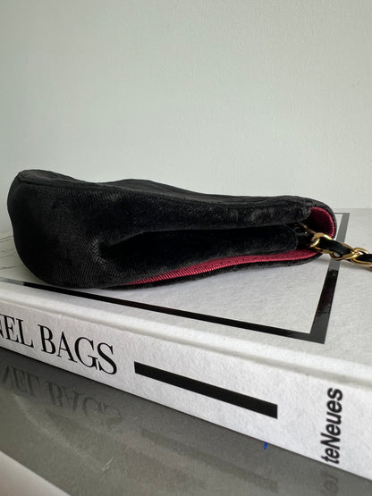 Chanel Velvet Half Moon Flap