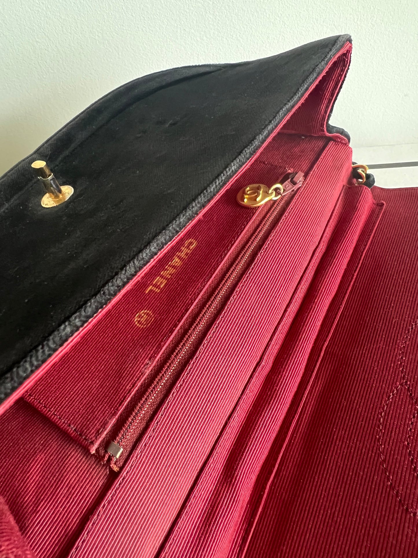 Chanel Velvet Half Moon Flap