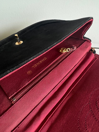 Chanel Velvet Half Moon Flap