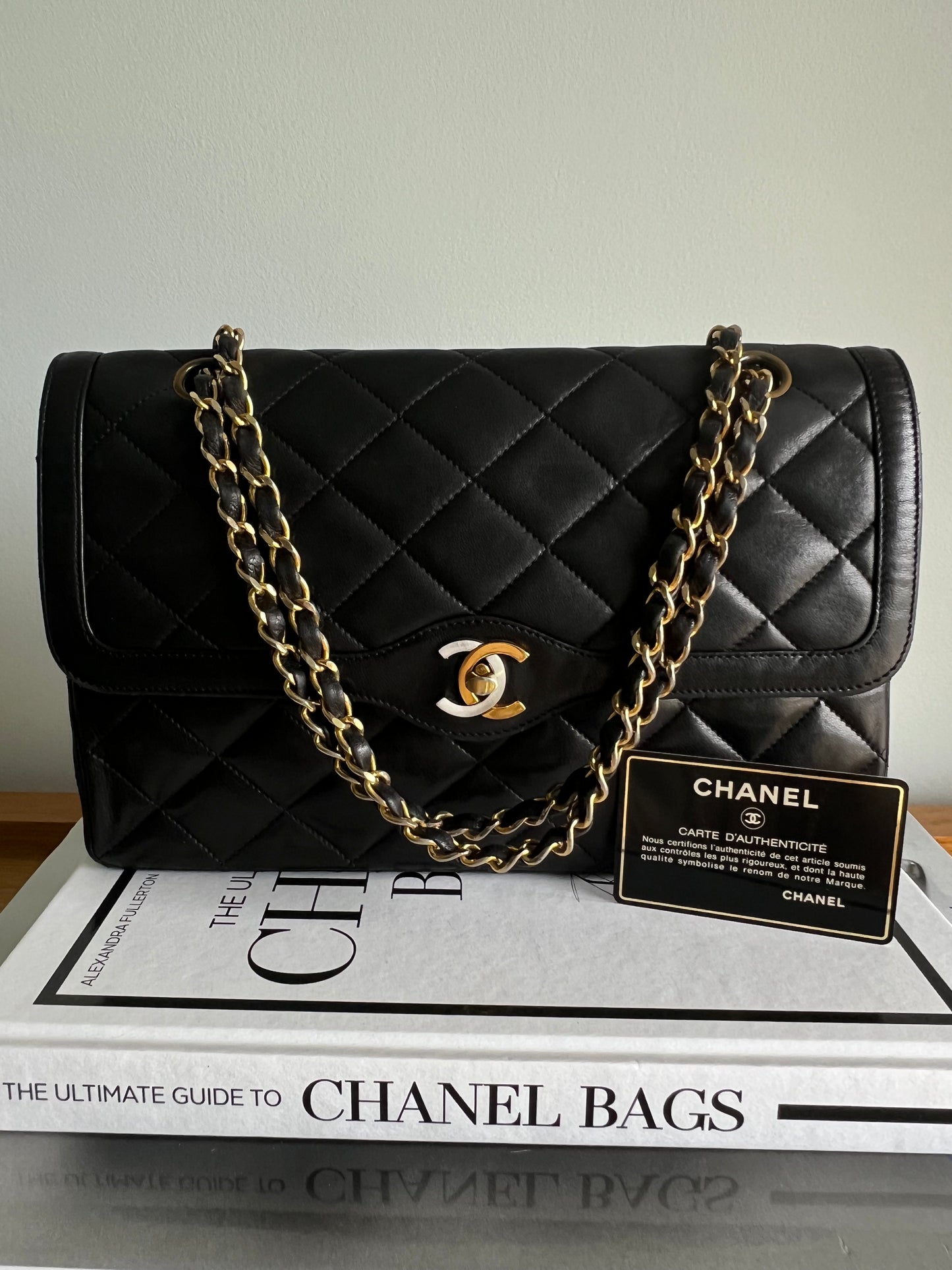 Chanel Lambskin Matelasse Paris Limited Edition Double Flap Black Series 2