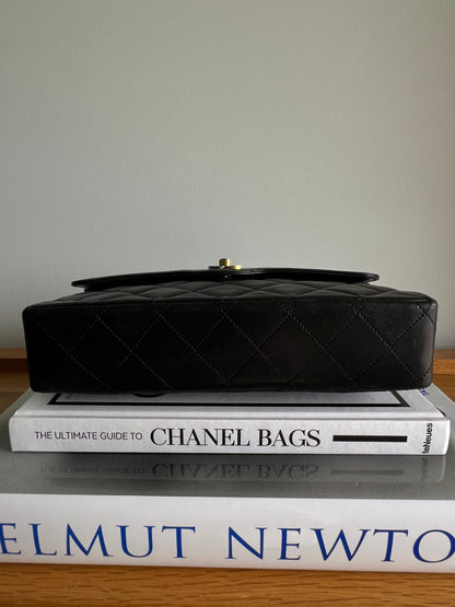 Chanel Lambskin Matelasse Paris Limited Edition Double Flap Black Series 2