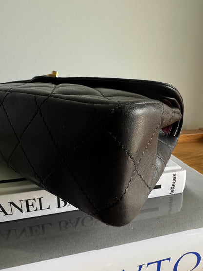 Chanel Lambskin Matelasse Paris Limited Edition Double Flap Black Series 2