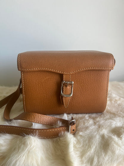 Gucci Tan Leather Box Cargo Bag - Rare Vintage