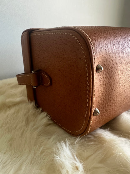 Gucci Tan Leather Box Cargo Bag - Rare Vintage