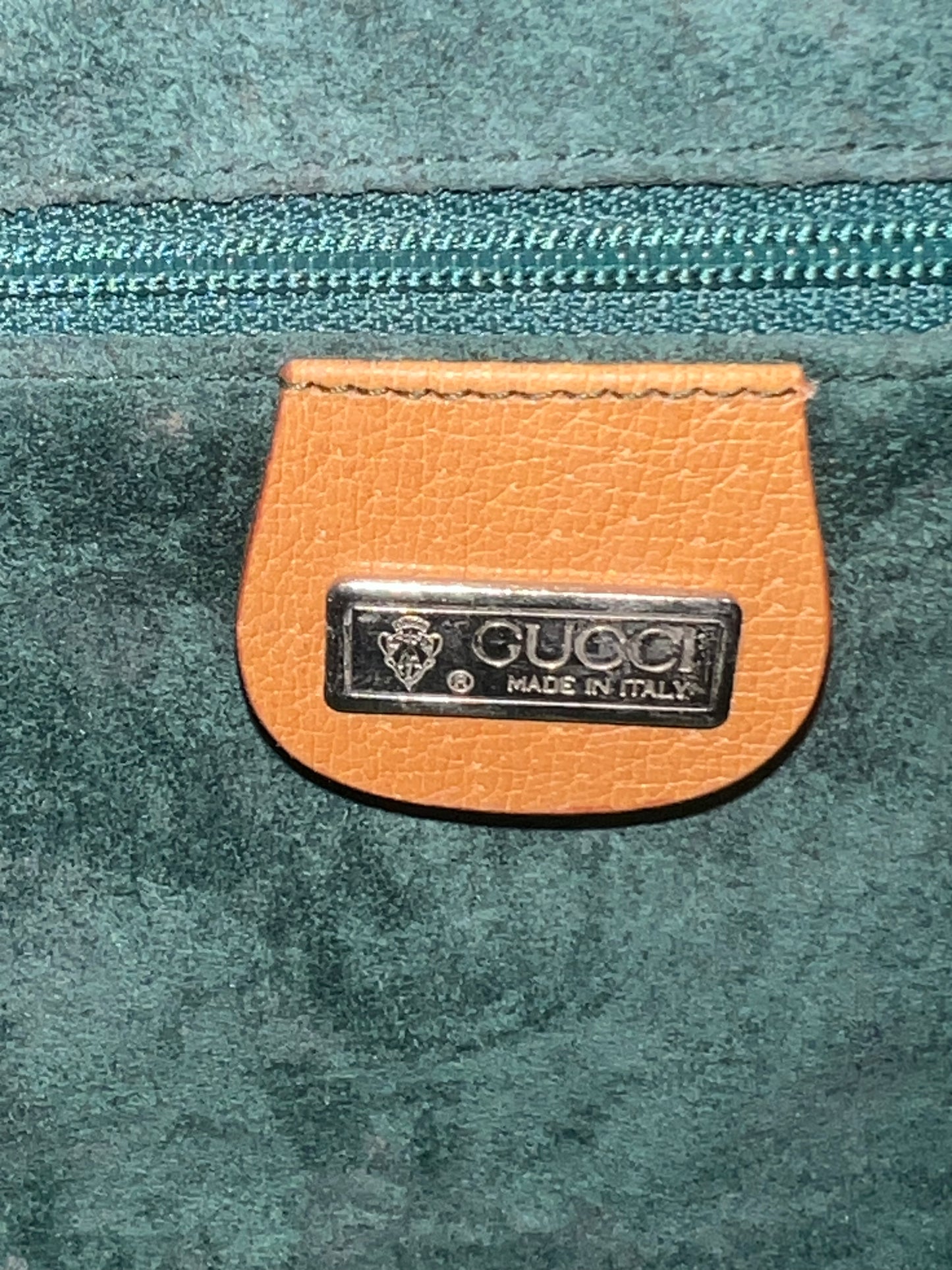 Gucci Tan Leather Box Cargo Bag - Rare Vintage