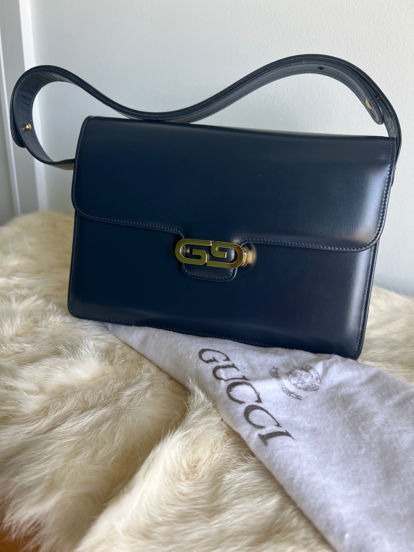 Gucci Shoulder Bag - Horizontal GG 1950s Rare Vintage