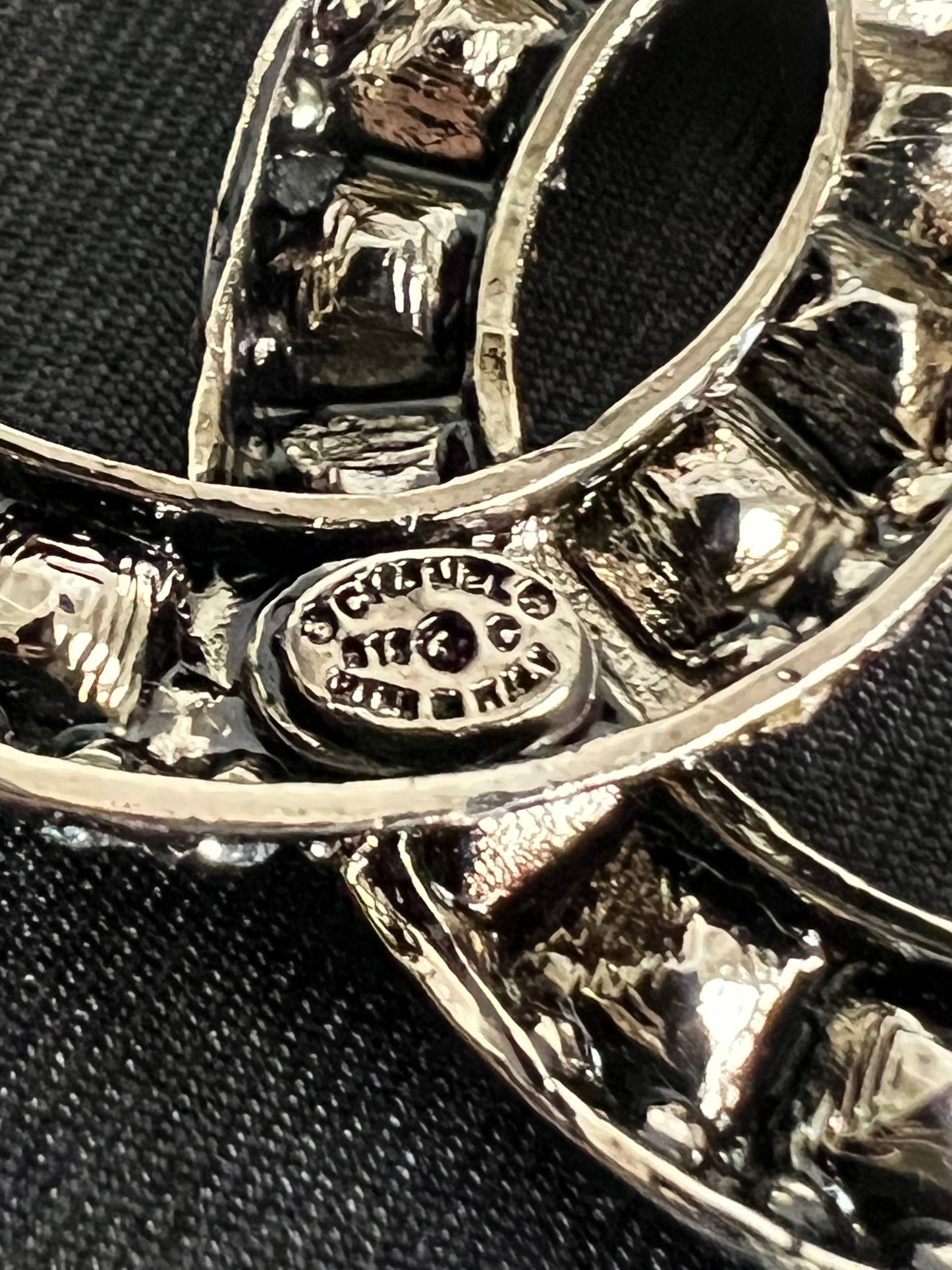 Chanel CC Square Crystal Brooch