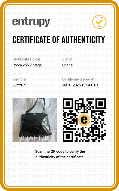 Chanel Camellia Black Patent Leather Tote 8 Series 2003-2004