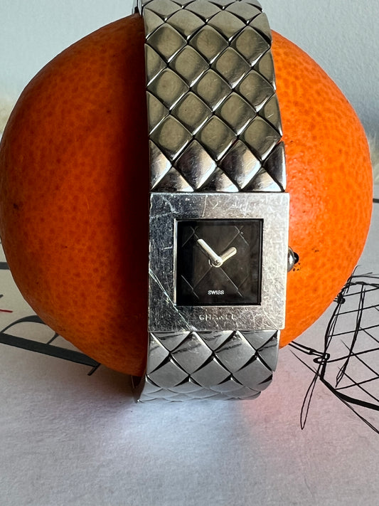 Chanel Quartz Matelasse Stainless Steel Vintage Watch