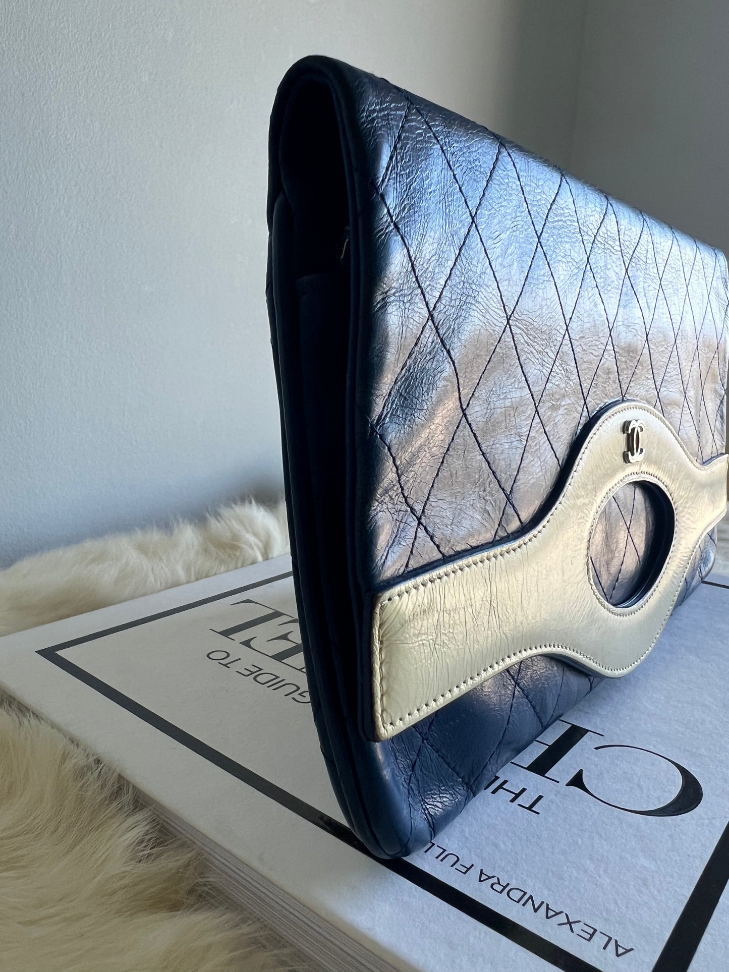 Chanel Bi Coloured Blue and White 31 Clutch - La Pausa Cruise Collection
