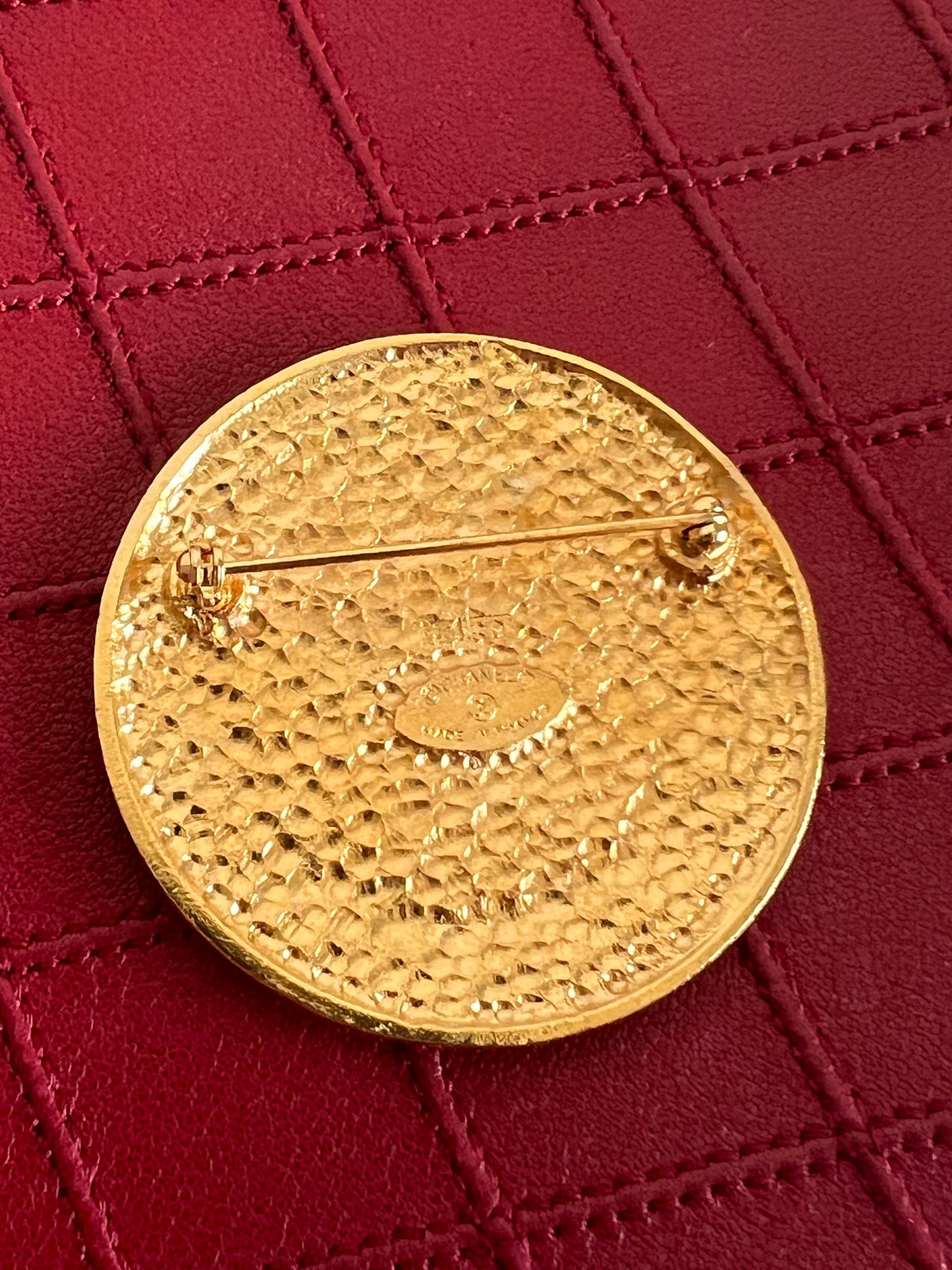 Chanel Lion Crest Gold Vintage Brooch