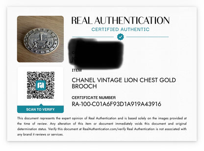 Chanel Lion Crest Gold Vintage Brooch