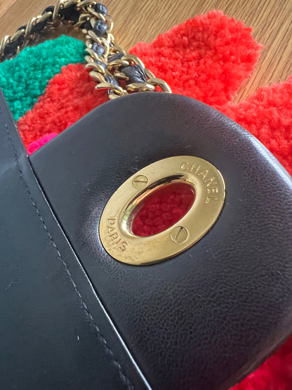 Chanel Black Lambskin Jumbo Horizontal Flap Series 2