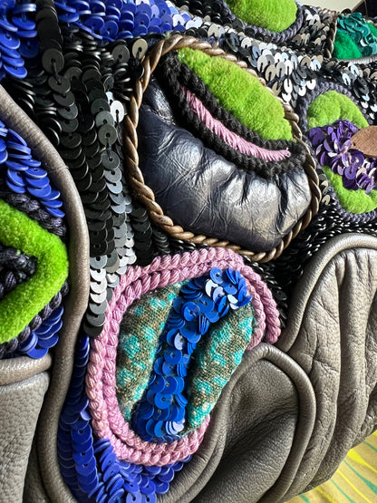 Jamin Puech Large Shoulder bag in Grey/Green/Purple/Blue
