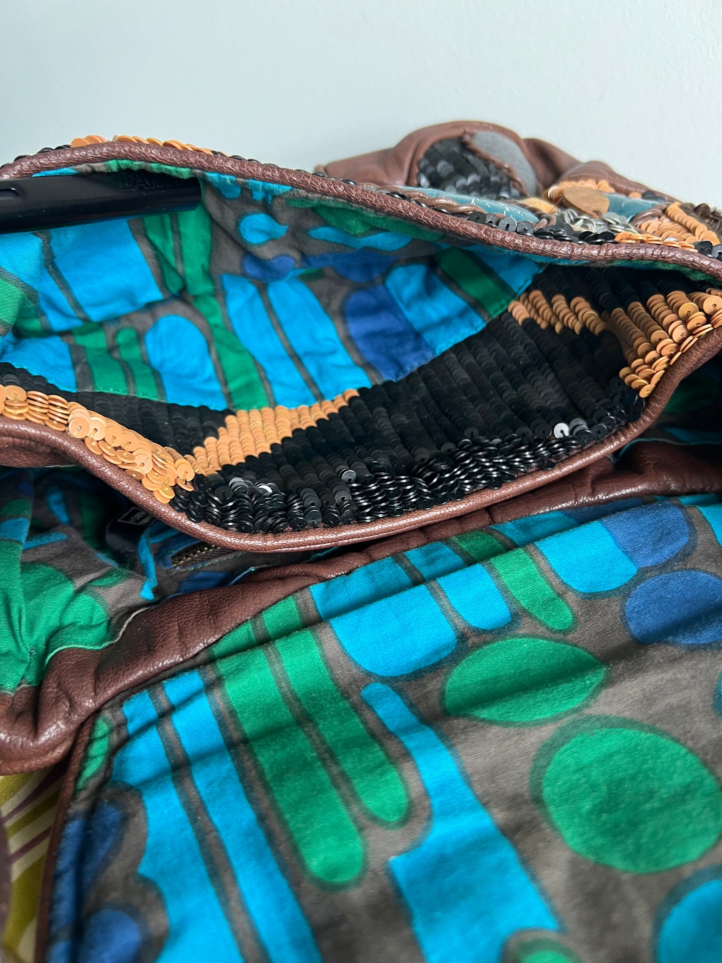 Jamin Puech Large Shoulder Bag in Neutrals with Wood