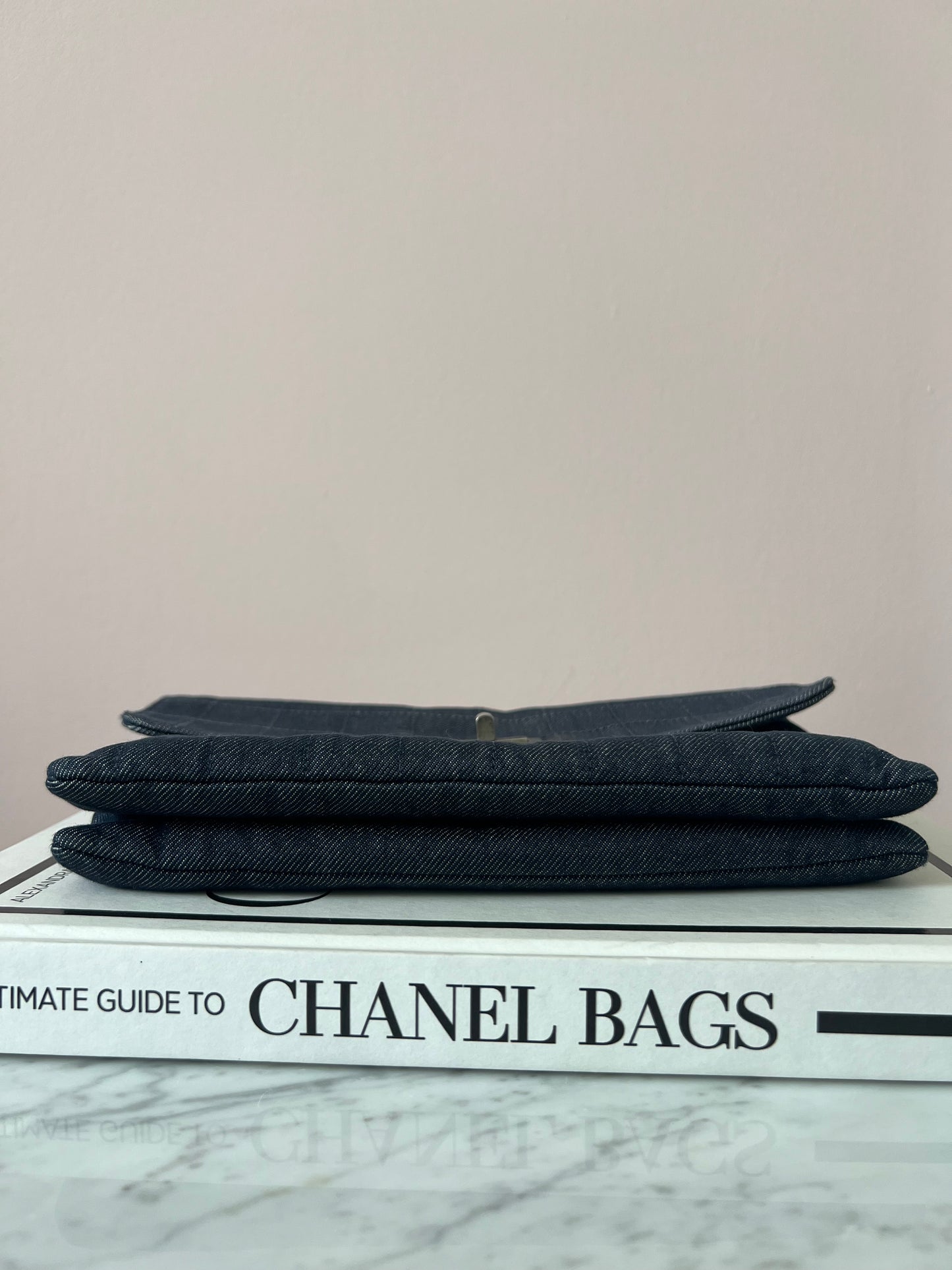 Chanel Chocolate Bar Denim Re-issue 2.55 Flap Shoulder Bag with Ruthenium Hardware Series 6 RARE
