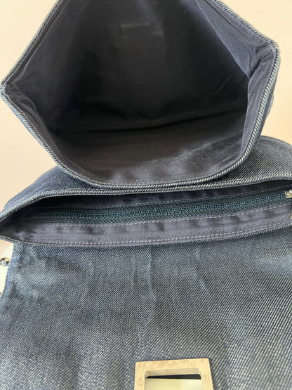 Chanel Chocolate Bar Denim Re-issue 2.55 Flap Shoulder Bag with Ruthenium Hardware Series 6 RARE