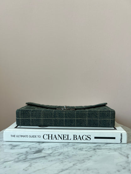 Chanel Chocolate Bar Chain Shoulder Bag in Denim with Ruthenium Hardware Series 6 RARE