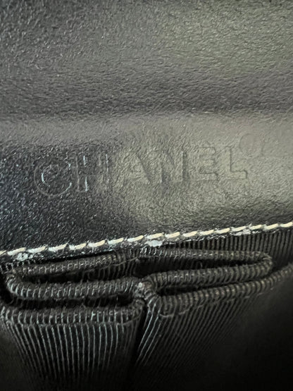 Chanel Chocolate Bar Chain Shoulder Bag in Denim with Ruthenium Hardware Series 6 RARE