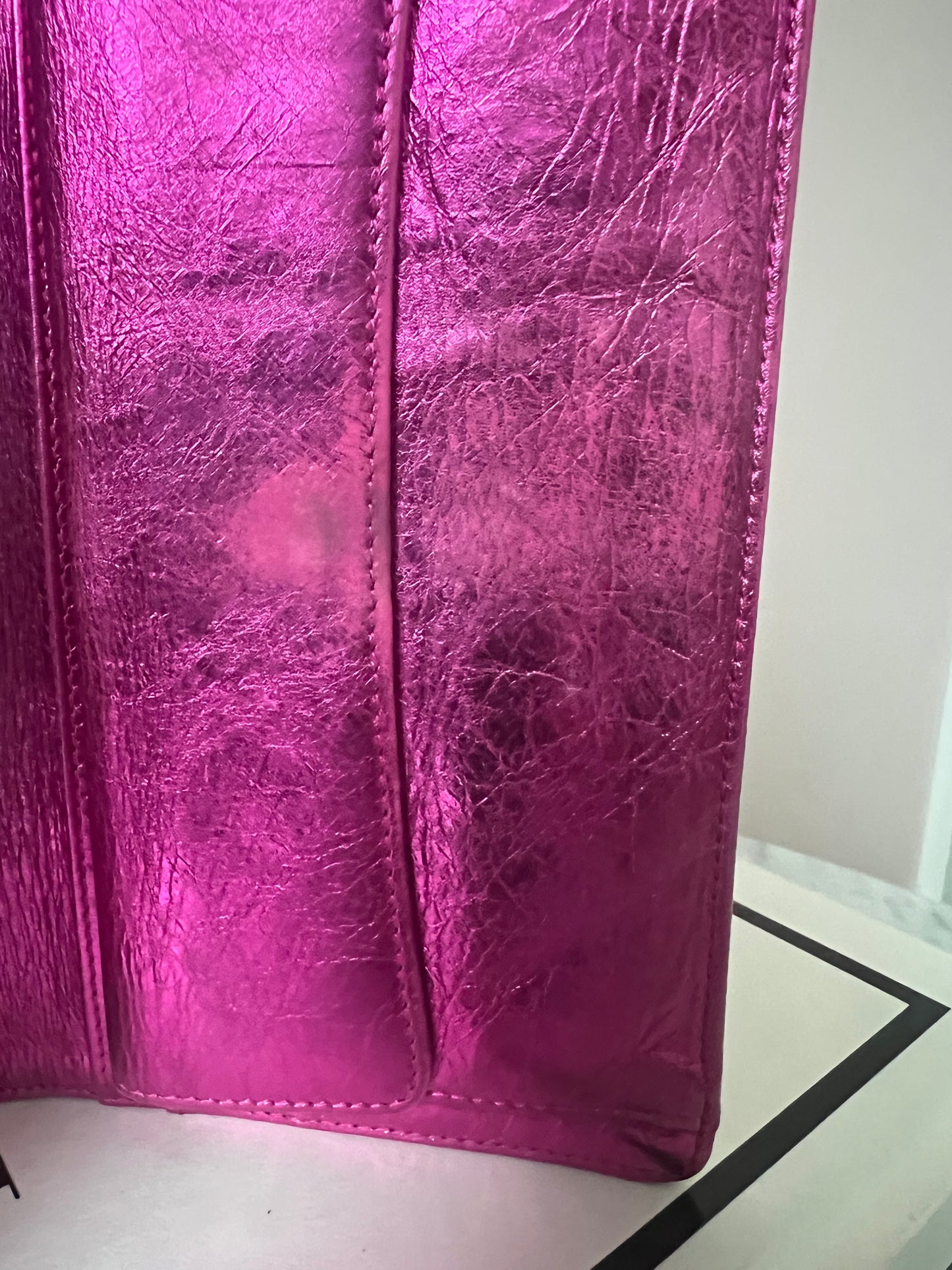 Chanel Metallic Fuchsia Treasure Bow Wallet 12 Series