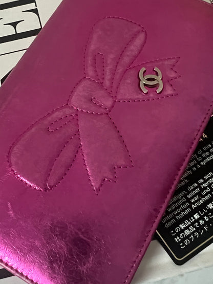 Chanel Metallic Fuchsia Treasure Bow Wallet 12 Series