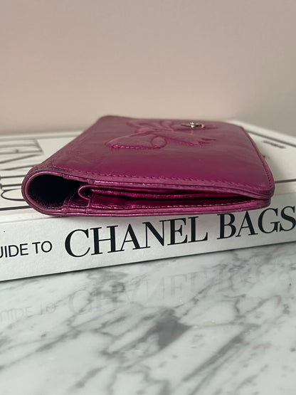 Chanel Metallic Fuchsia Treasure Bow Wallet 12 Series