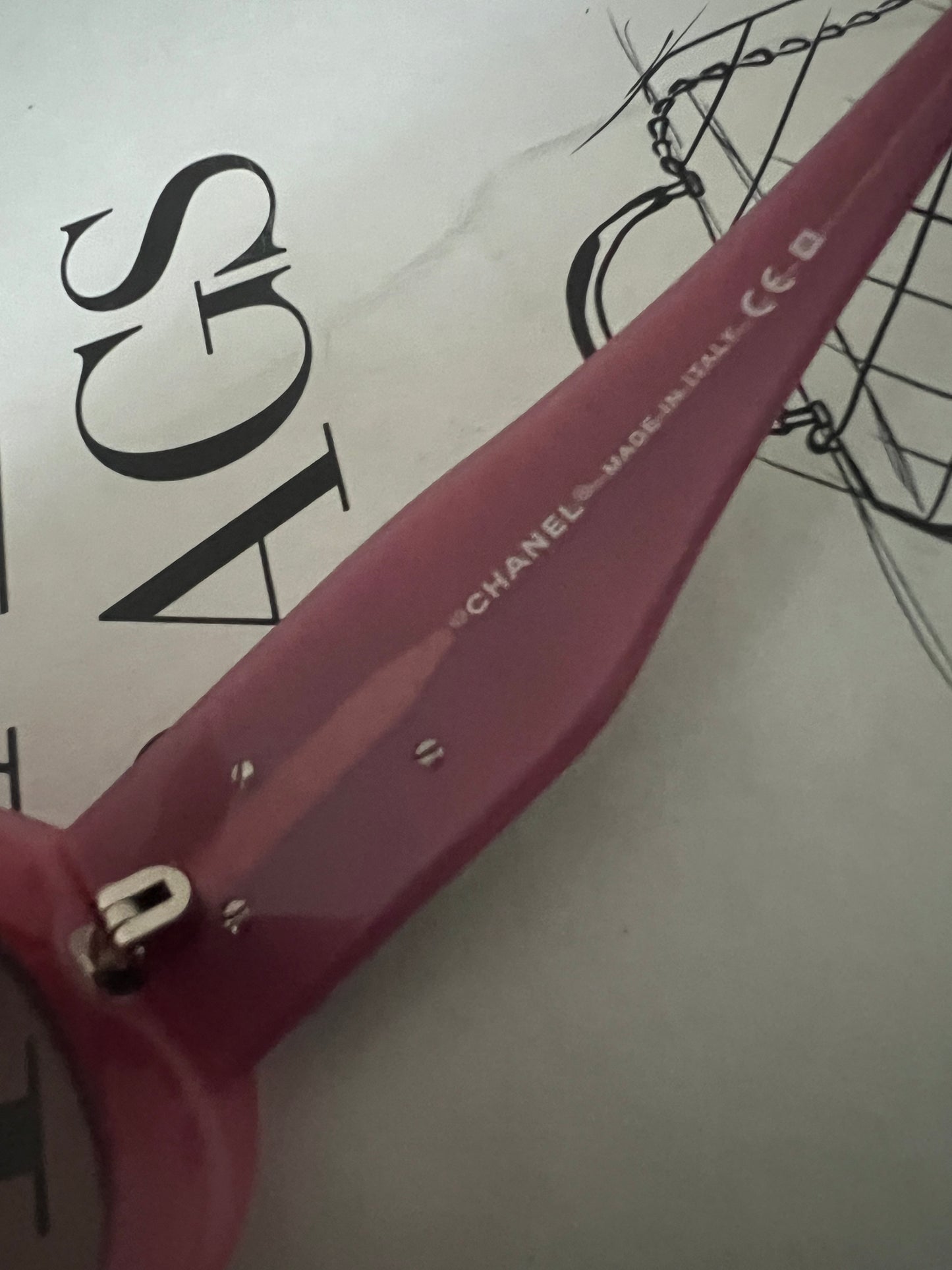 Chanel 5113 Pink and Burgundy 3D Camellia Sunglasses