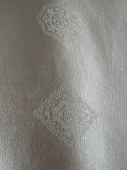 Chanel Vintage late 80s/early 90s 100% silk brocade scarf in ivory, pink and gold tones