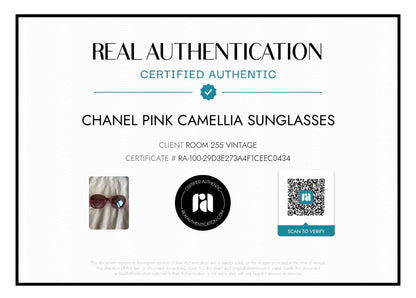 Chanel 5113 Pink and Burgundy 3D Camellia Sunglasses