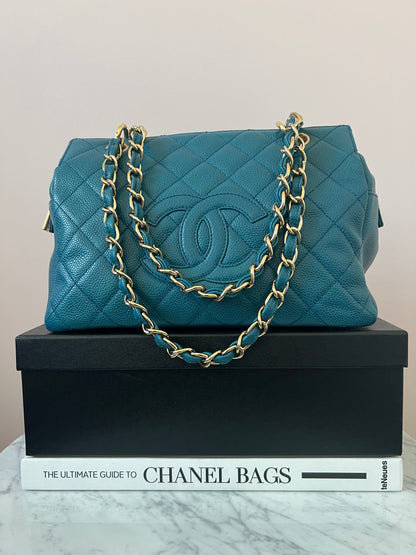 Chanel Timeless Tote in Teal Caviar Series 7