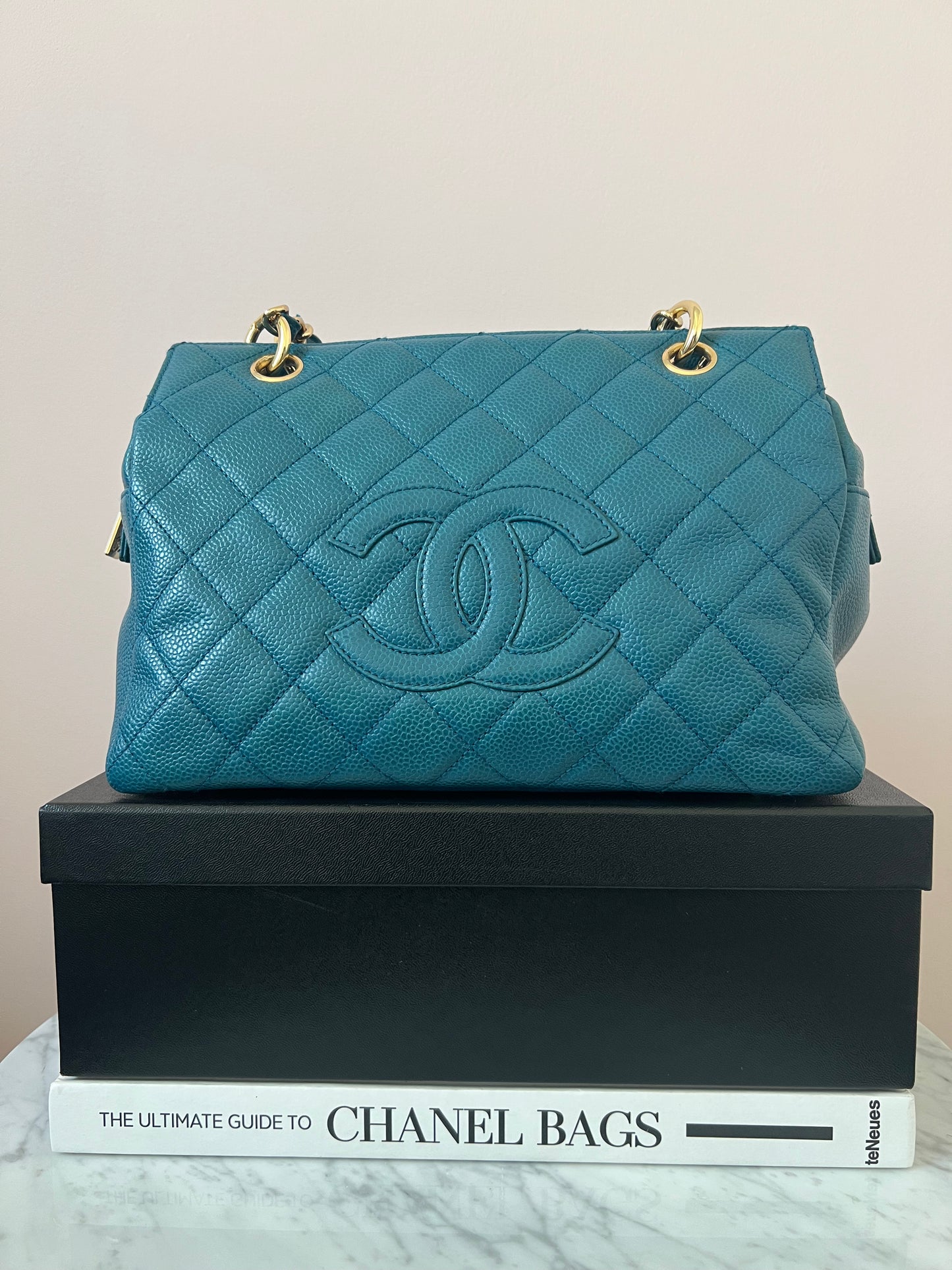 Chanel Timeless Tote in Teal Caviar Series 7