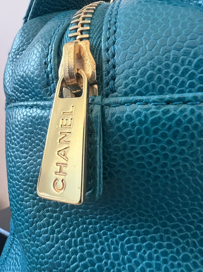 Chanel Timeless Tote in Teal Caviar Series 7