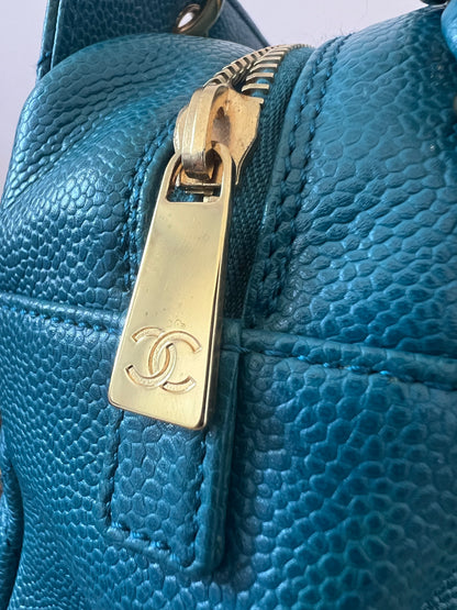 Chanel Timeless Tote in Teal Caviar Series 7