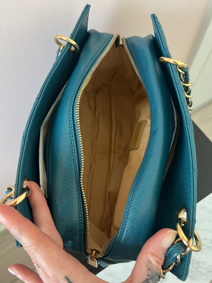 Chanel Timeless Tote in Teal Caviar Series 7