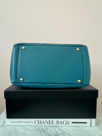 Chanel Timeless Tote in Teal Caviar Series 7