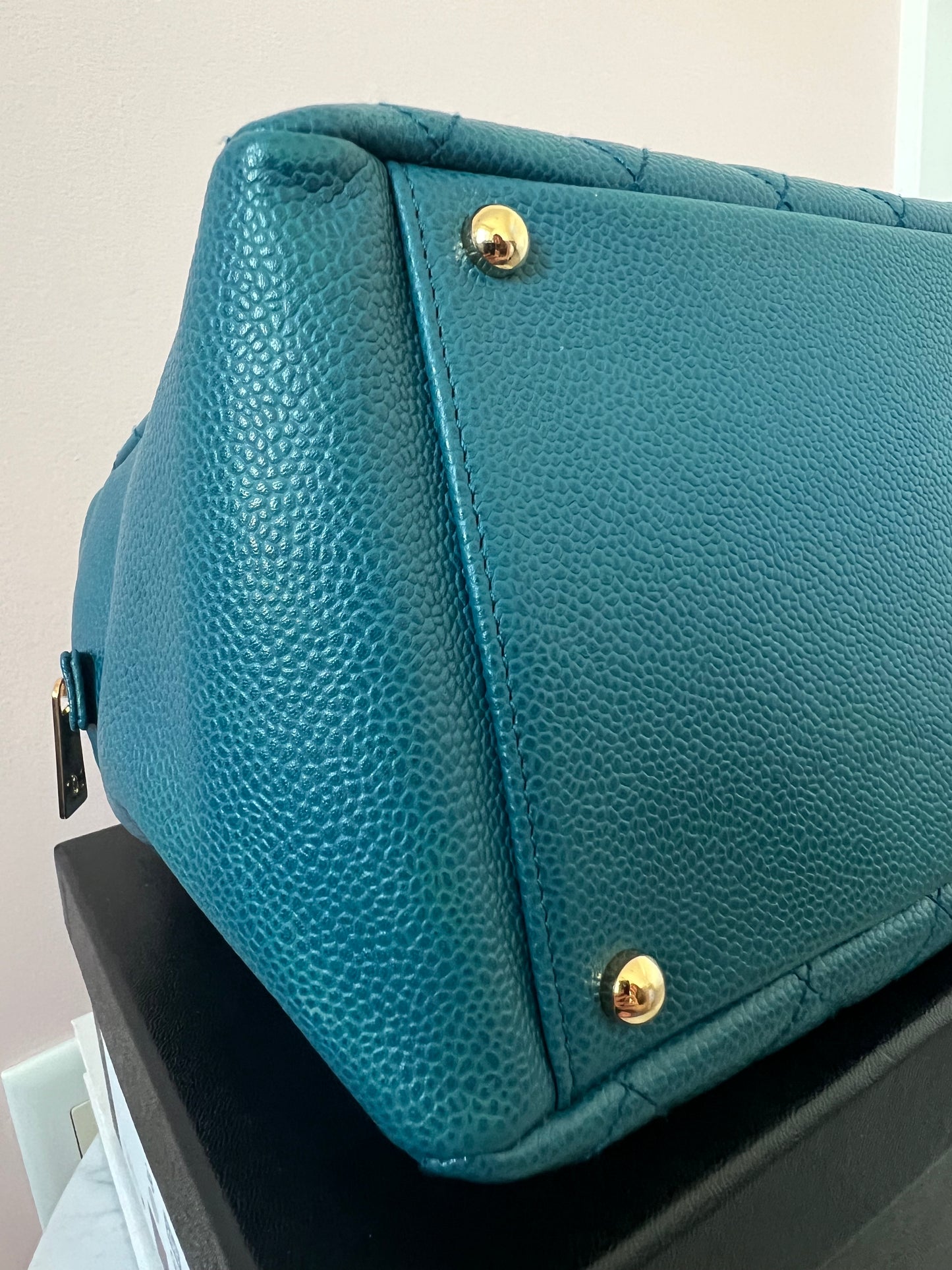 Chanel Timeless Tote in Teal Caviar Series 7