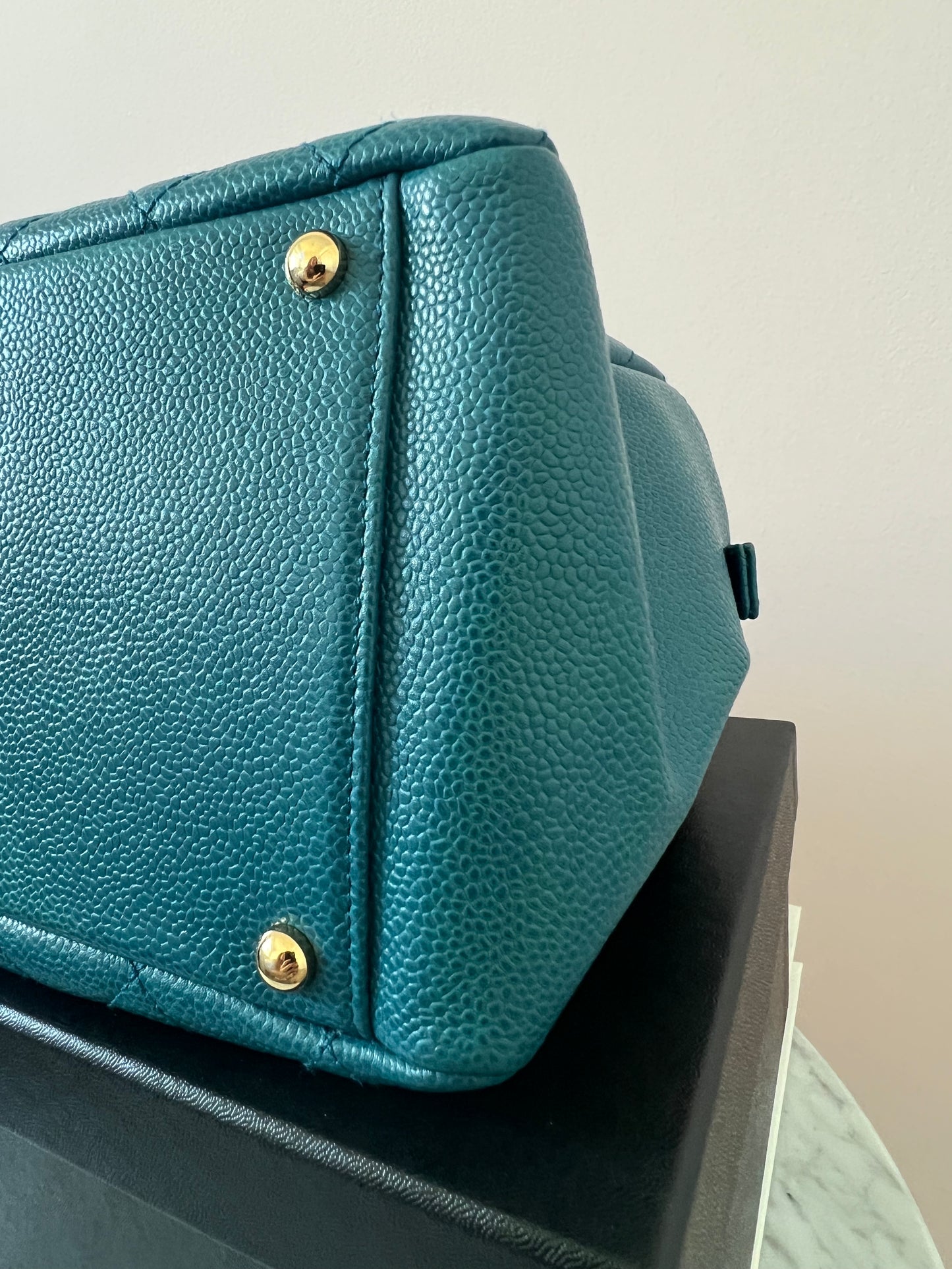 Chanel Timeless Tote in Teal Caviar Series 7