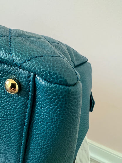 Chanel Timeless Tote in Teal Caviar Series 7