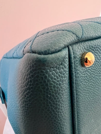 Chanel Timeless Tote in Teal Caviar Series 7