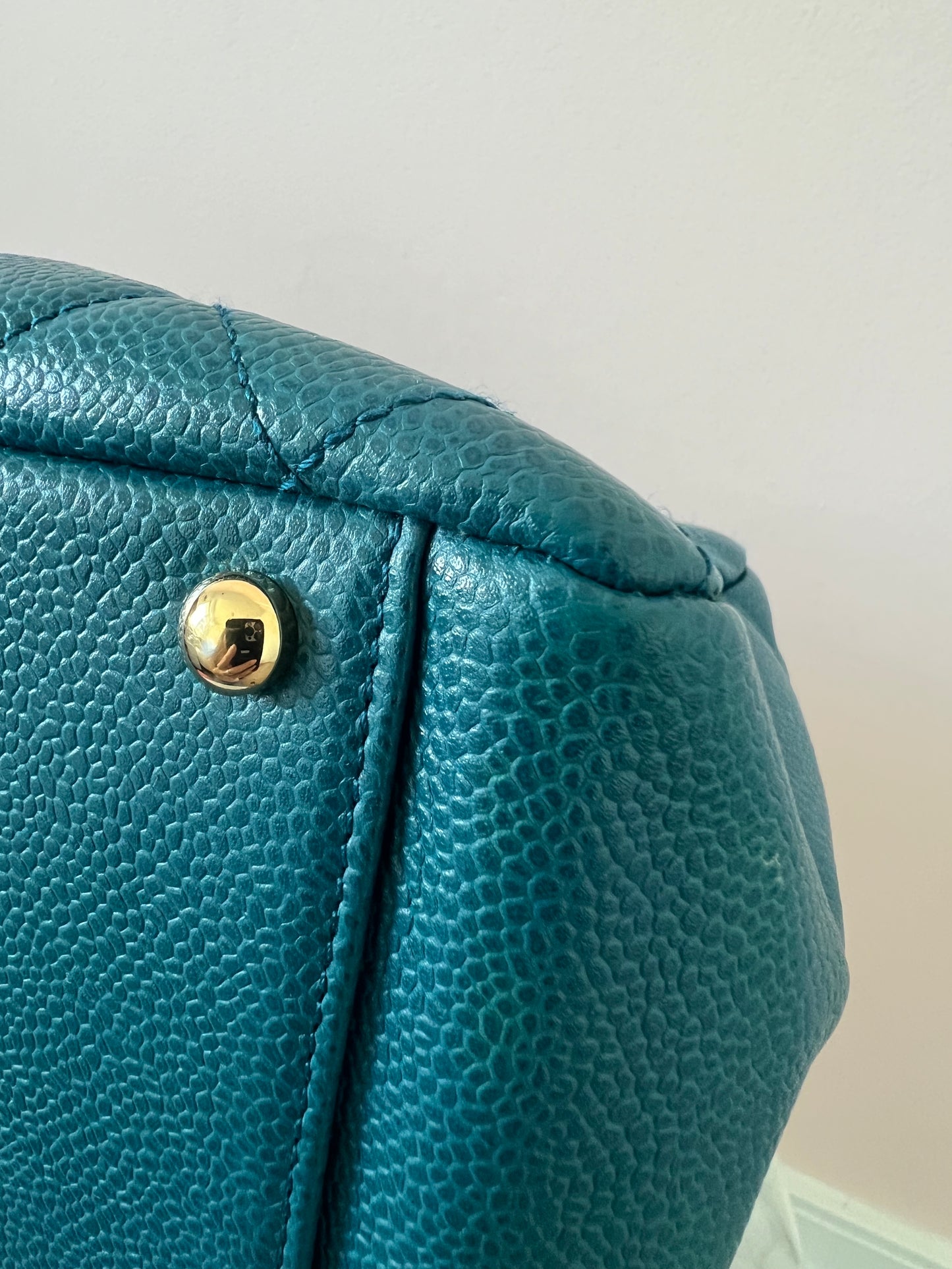 Chanel Timeless Tote in Teal Caviar Series 7