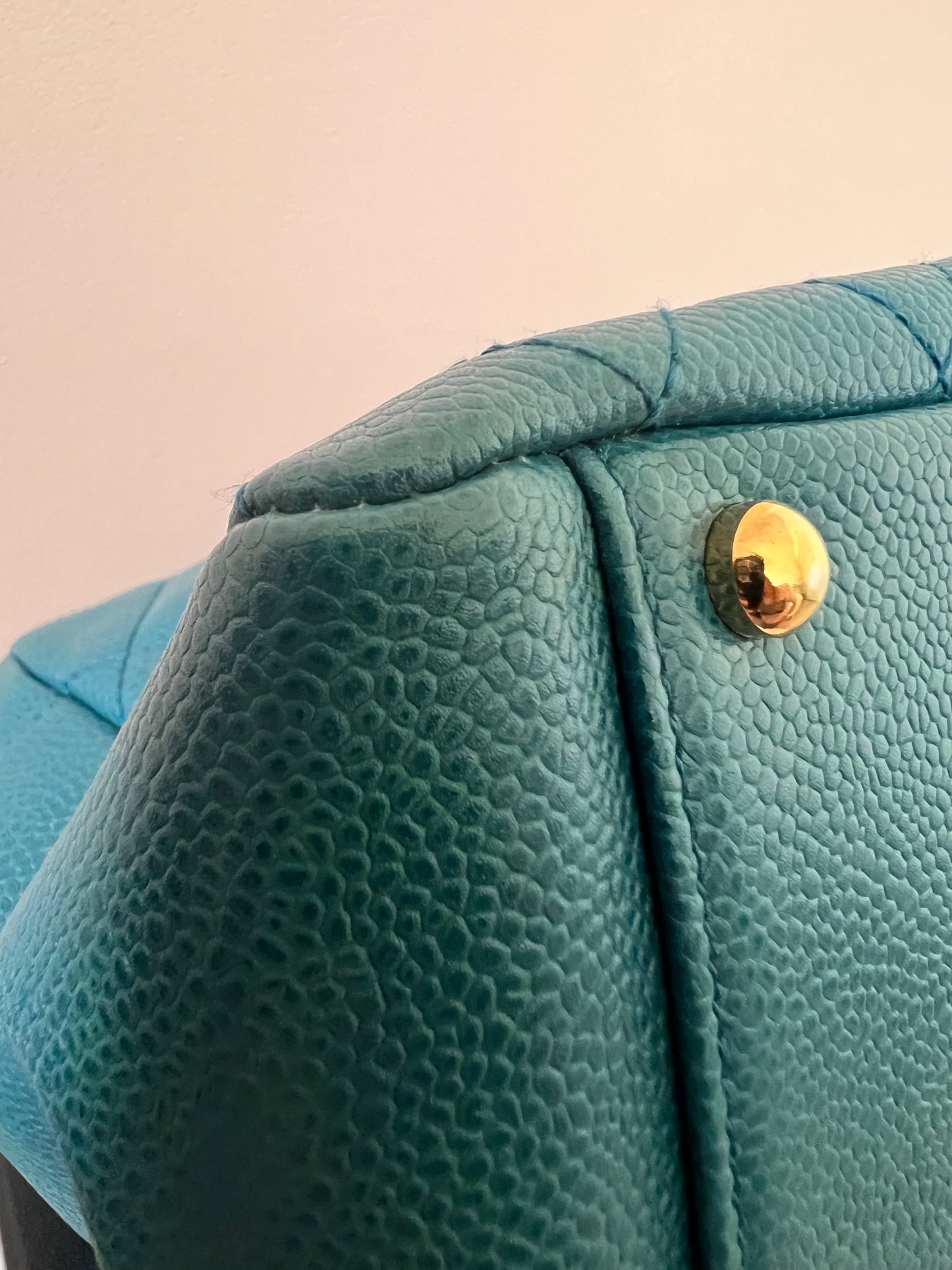 Chanel Timeless Tote in Teal Caviar Series 7