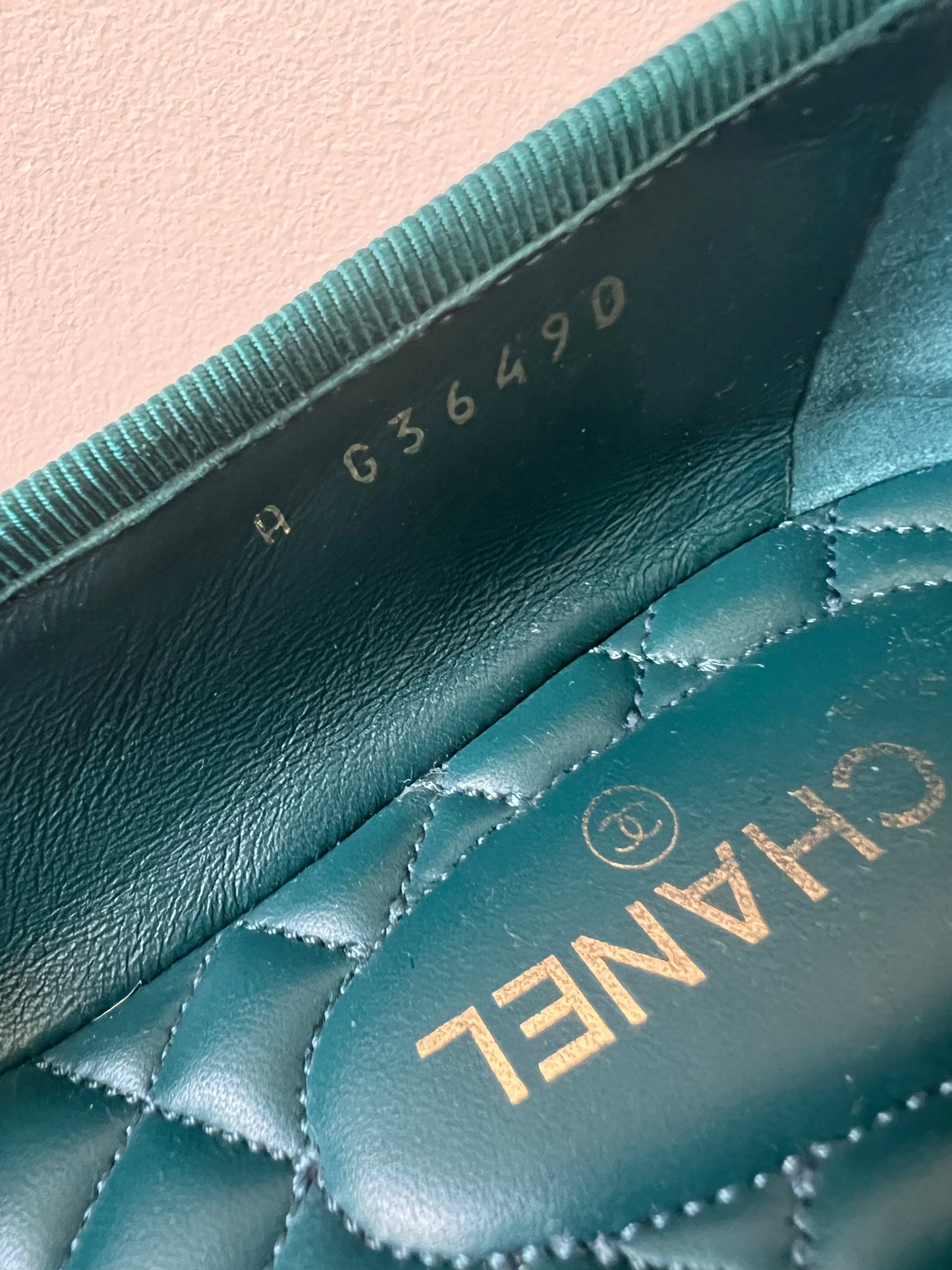 Chanel Limited Edition Cruise 2010 Teal Lambskin Ballet Flats Women's Size 38C