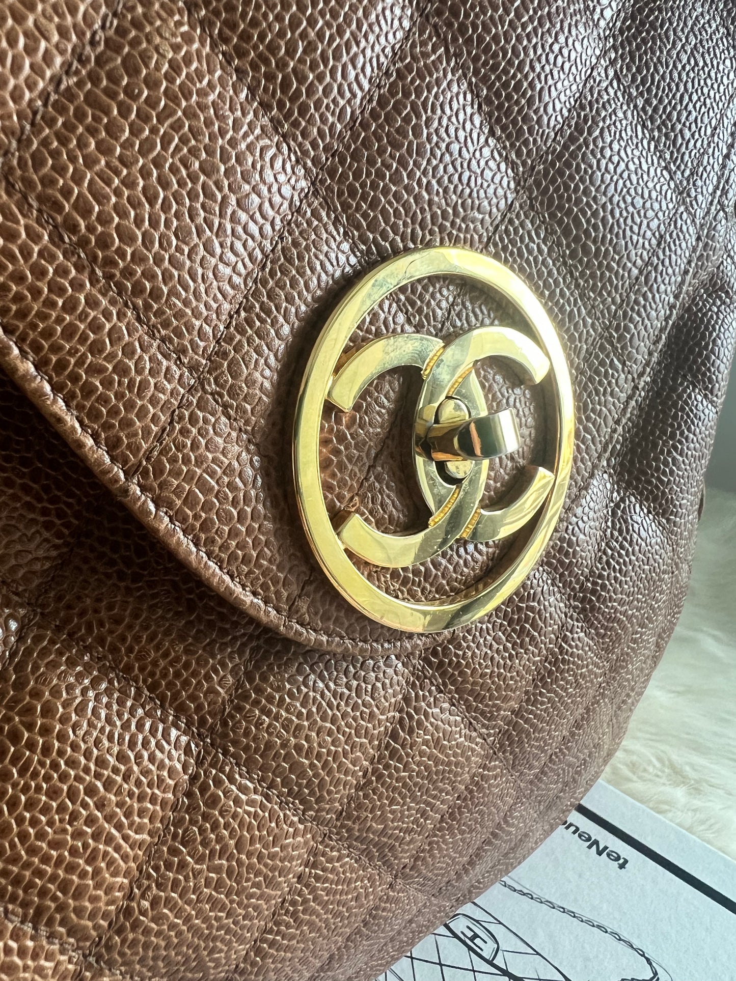Chanel Vintage Cognac/Caramel Caviar Back Pack Series 1 - RARE