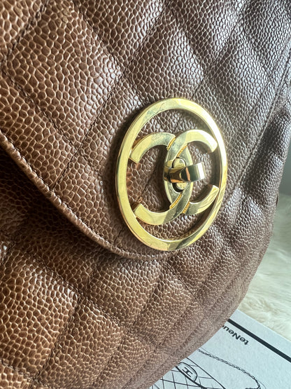 Chanel Vintage Cognac/Caramel Caviar Back Pack Series 1 - RARE