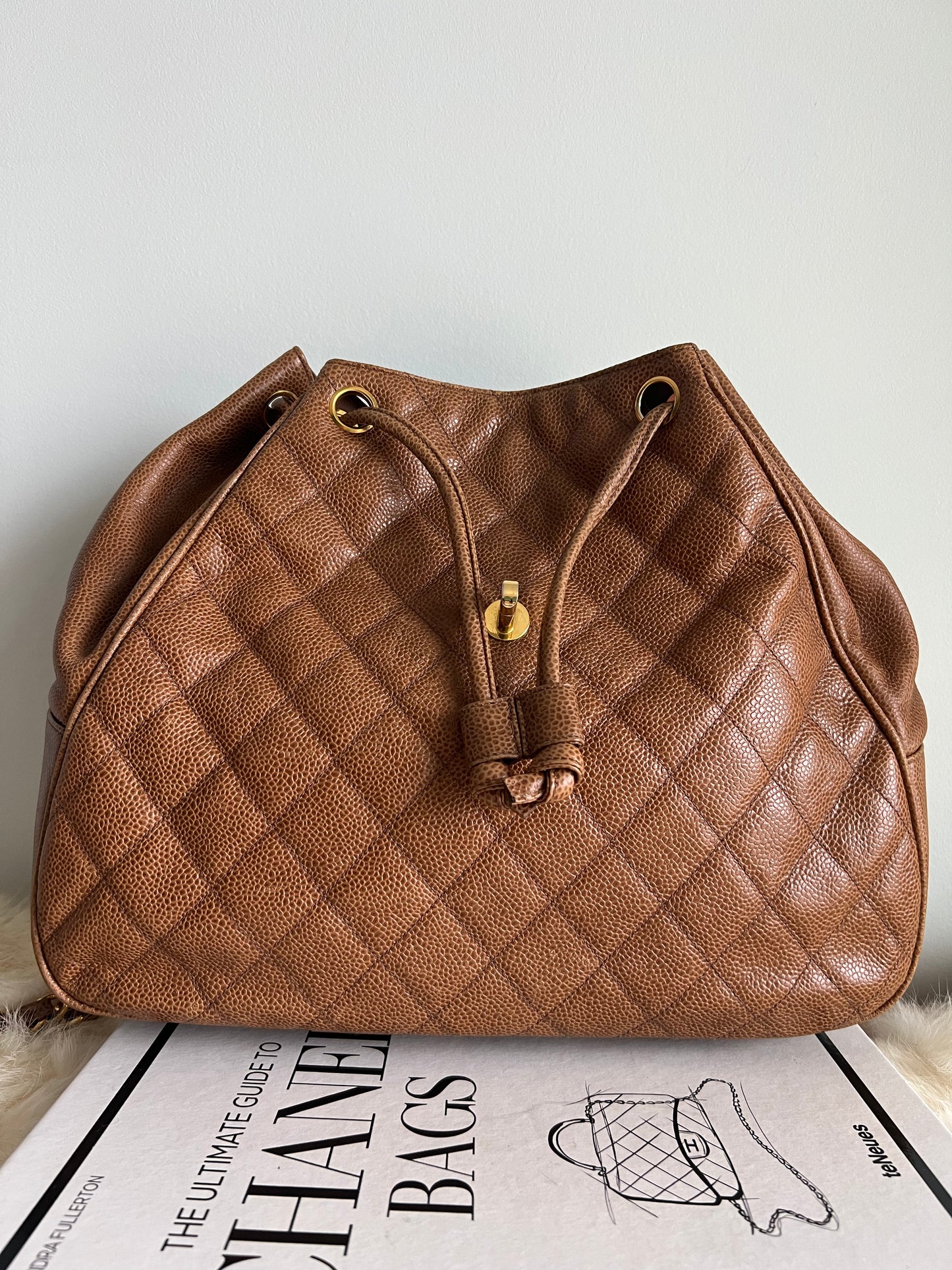 Chanel Vintage Cognac/Caramel Caviar Back Pack Series 1 - RARE