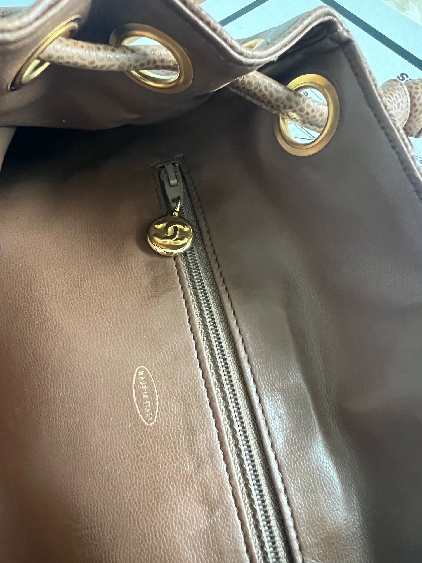 Chanel Vintage Cognac/Caramel Caviar Back Pack Series 1 - RARE